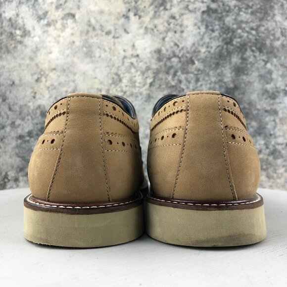 RUSH by Gordon Rush Men's Size 9 Jarvis Tan Brown Genuine Leather Oxford Shoes - Picture 7 of 13